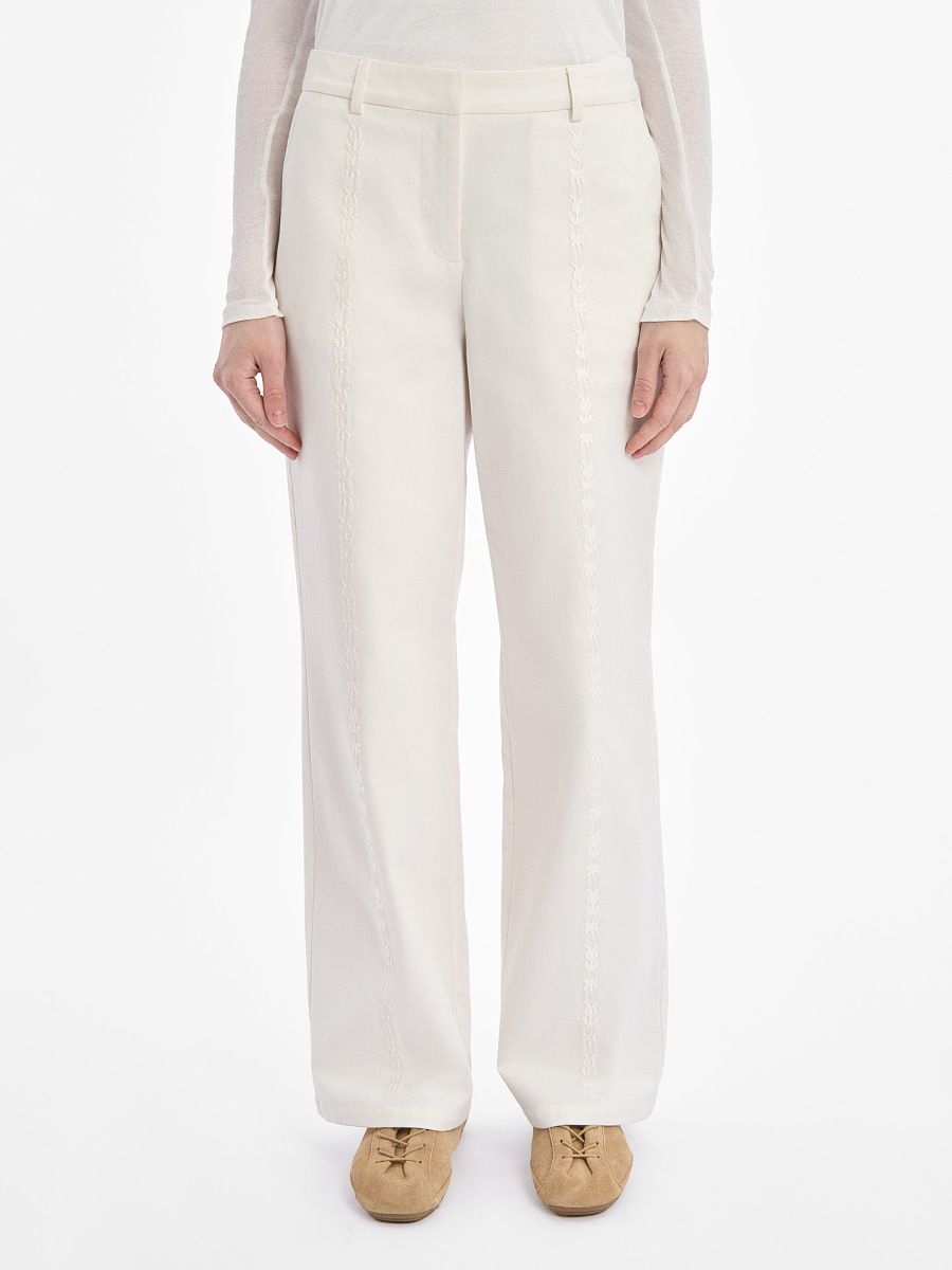 “Osonnia” white pants [0]
