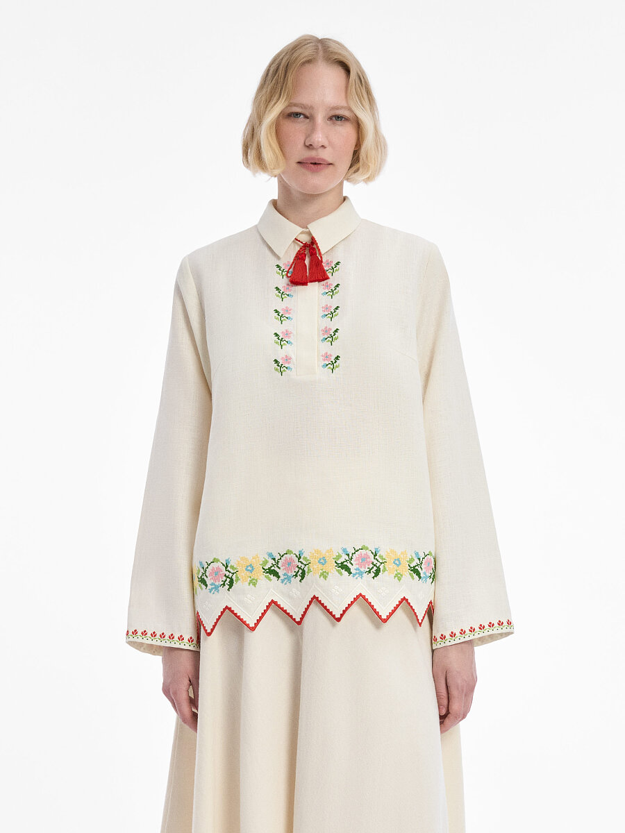 “Spivy” Shirt, Ivory [0]
