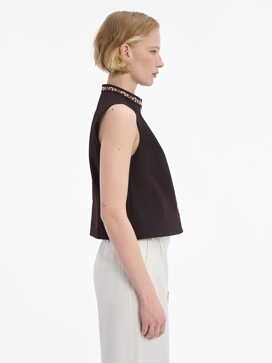 “Ketiah” Vest, Dark Brown [0]