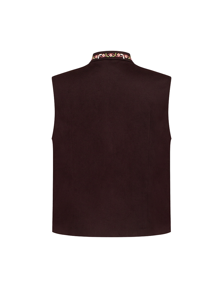 “Ketiah” Vest, Dark Brown [0]
