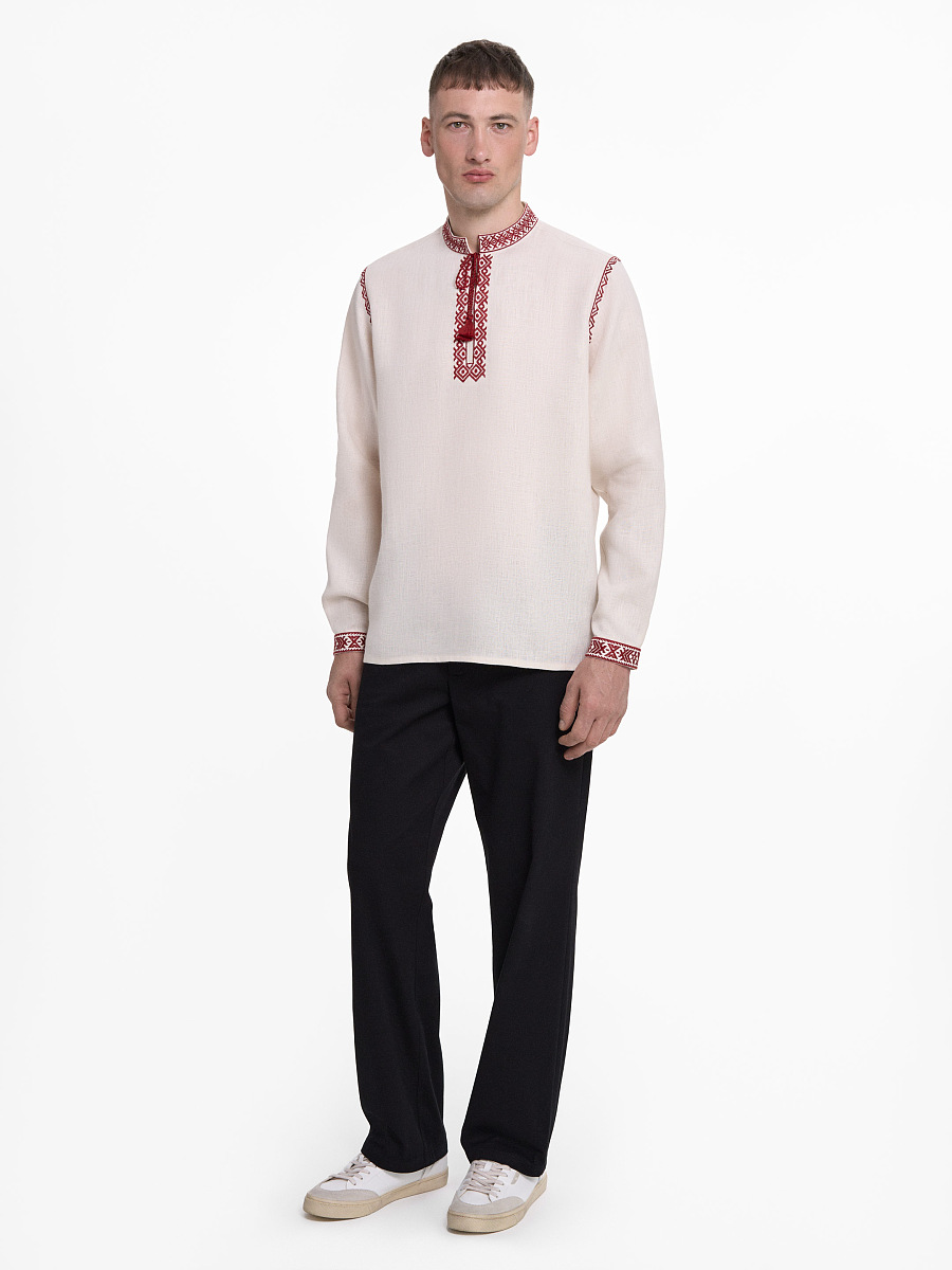 “Eney” men’s shirt in Ivory [0]