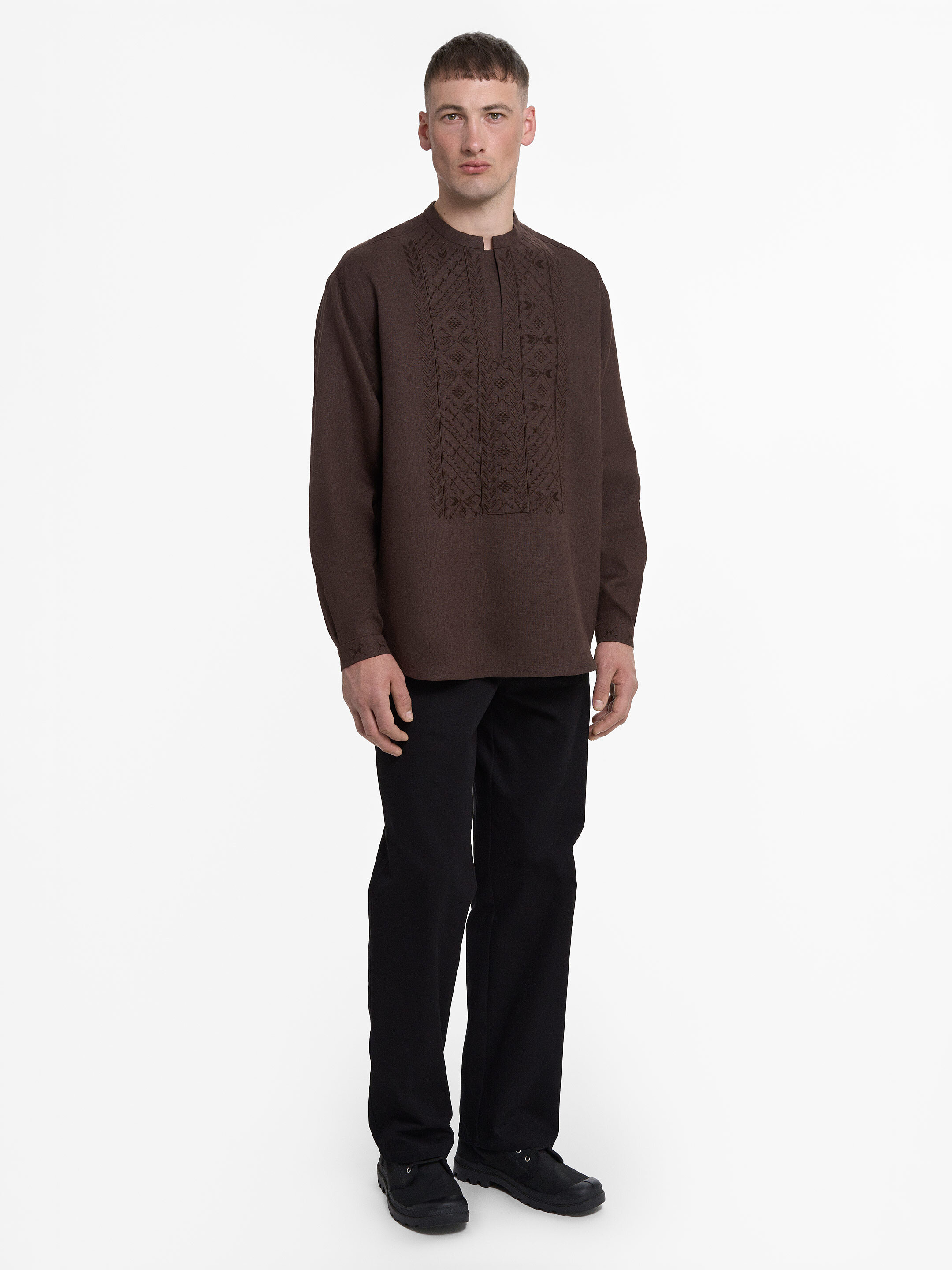 “Serpiy” shirt in Brown cheap