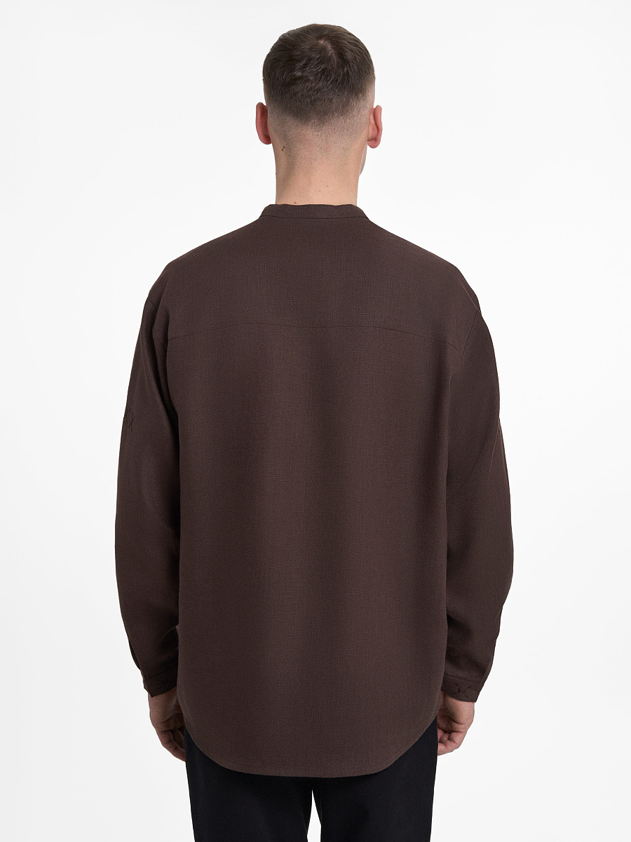“Serpiy” shirt in Brown [0]