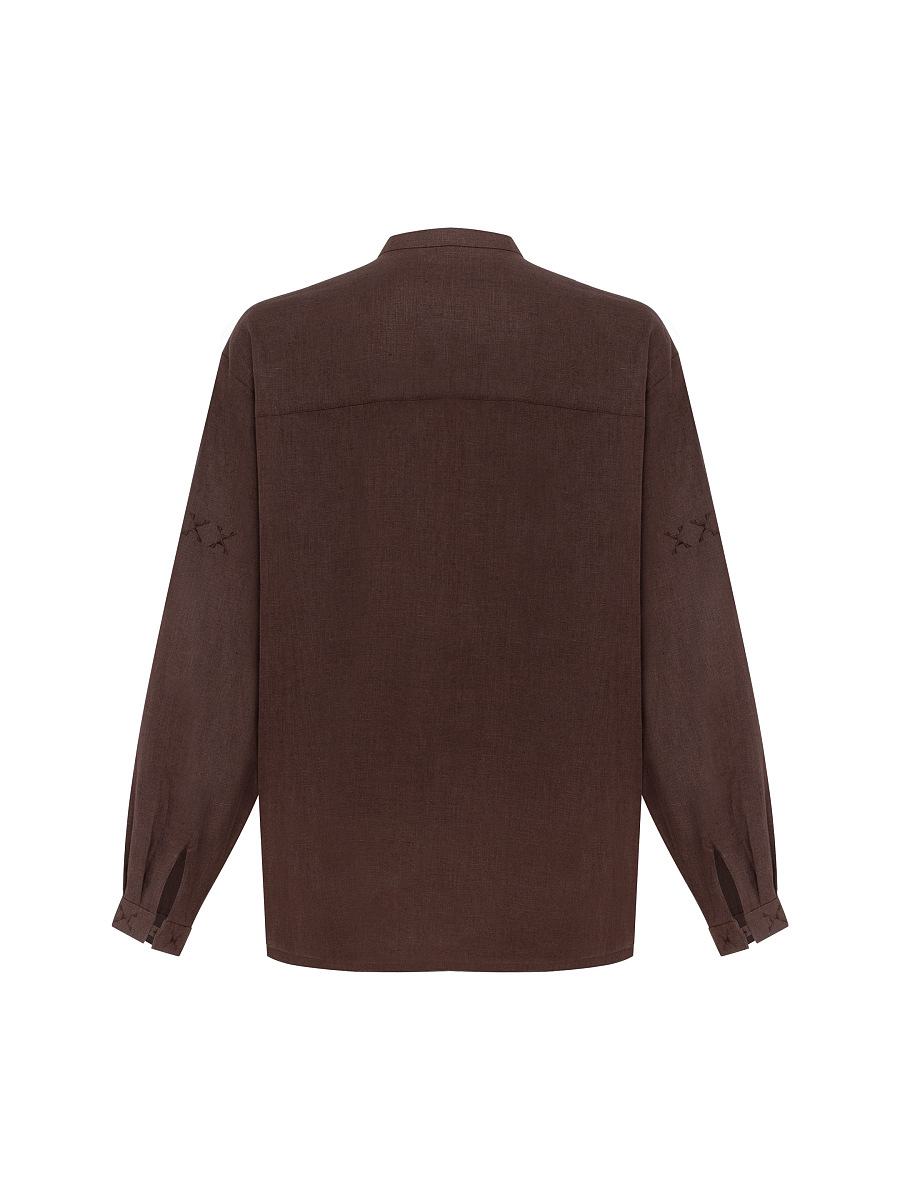 “Serpiy” shirt in Brown [0]