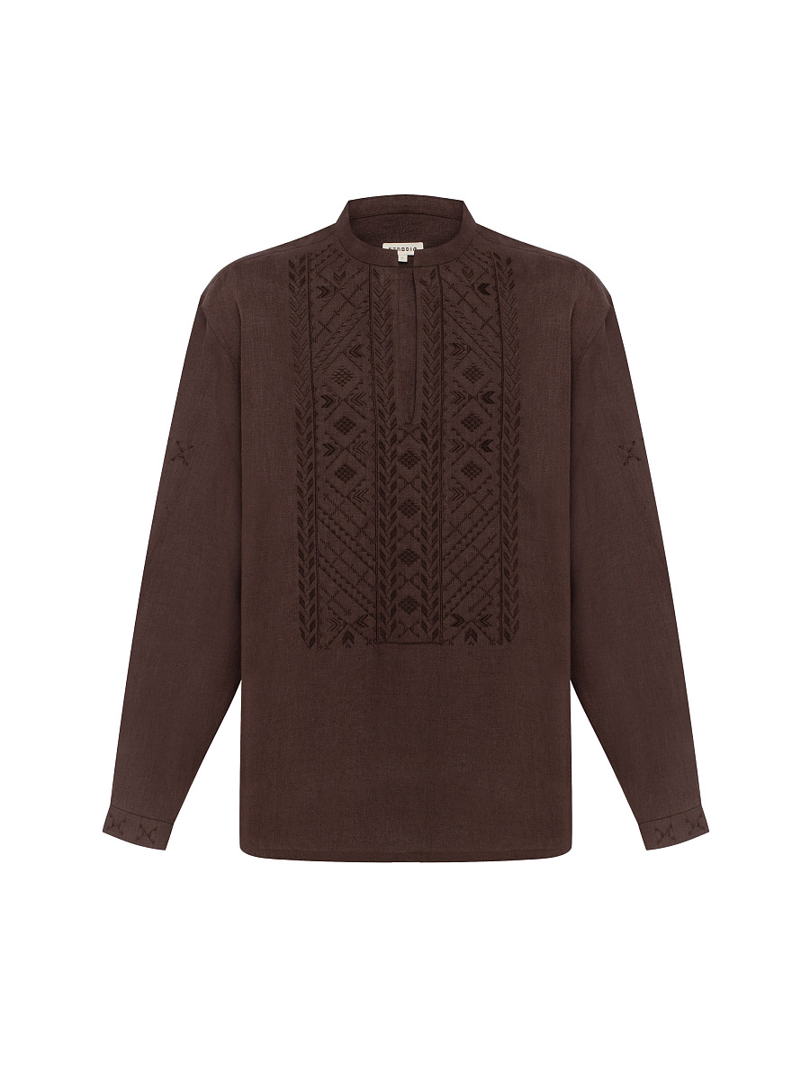 “Serpiy” shirt in Brown [0]