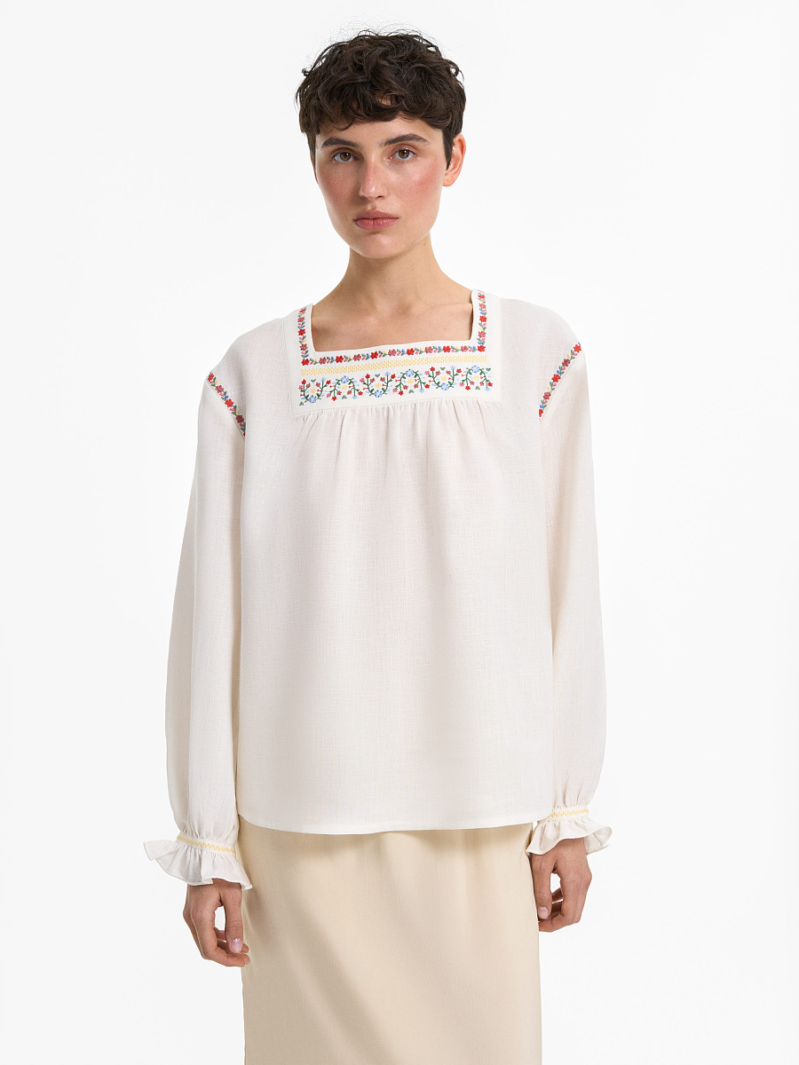“Liubystok” square-neck shirt [0]