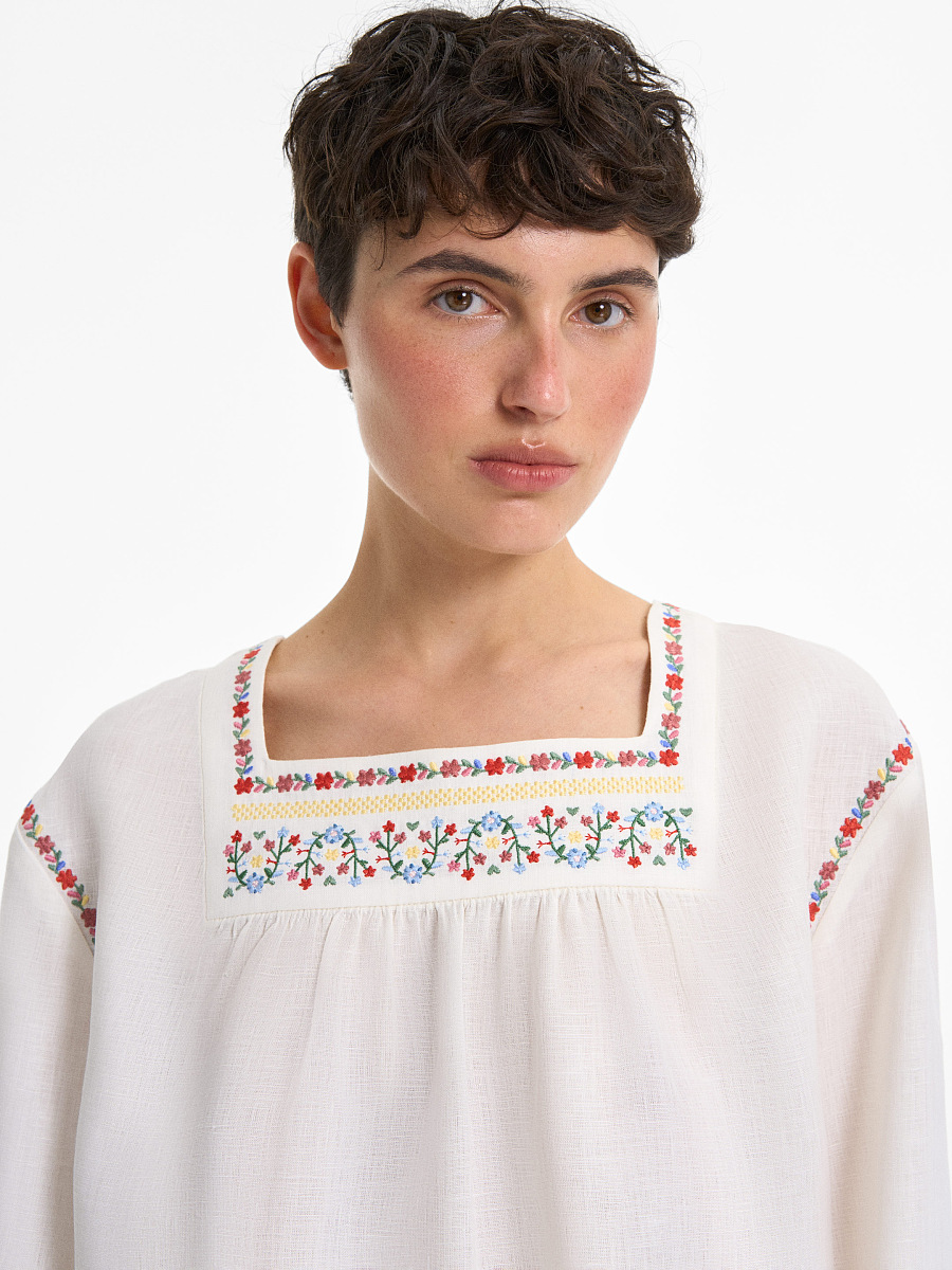 “Liubystok” square-neck shirt [0]