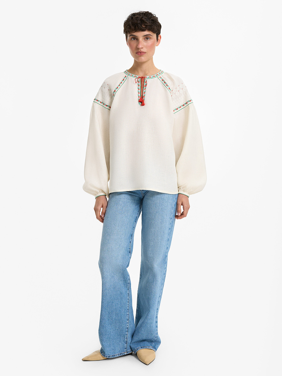 “Syzyk” shirt in Ivory [0]