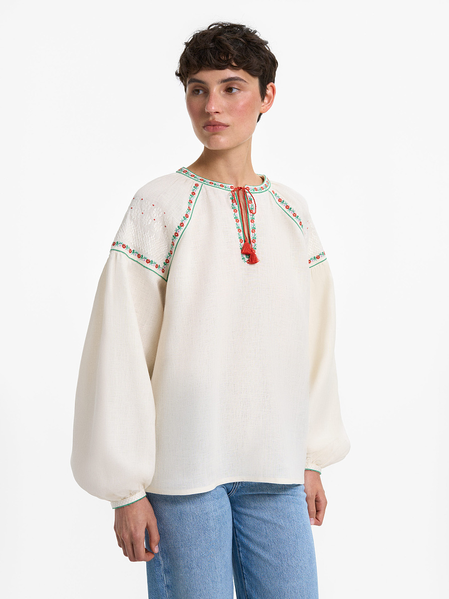 “Syzyk” shirt in Ivory [0]