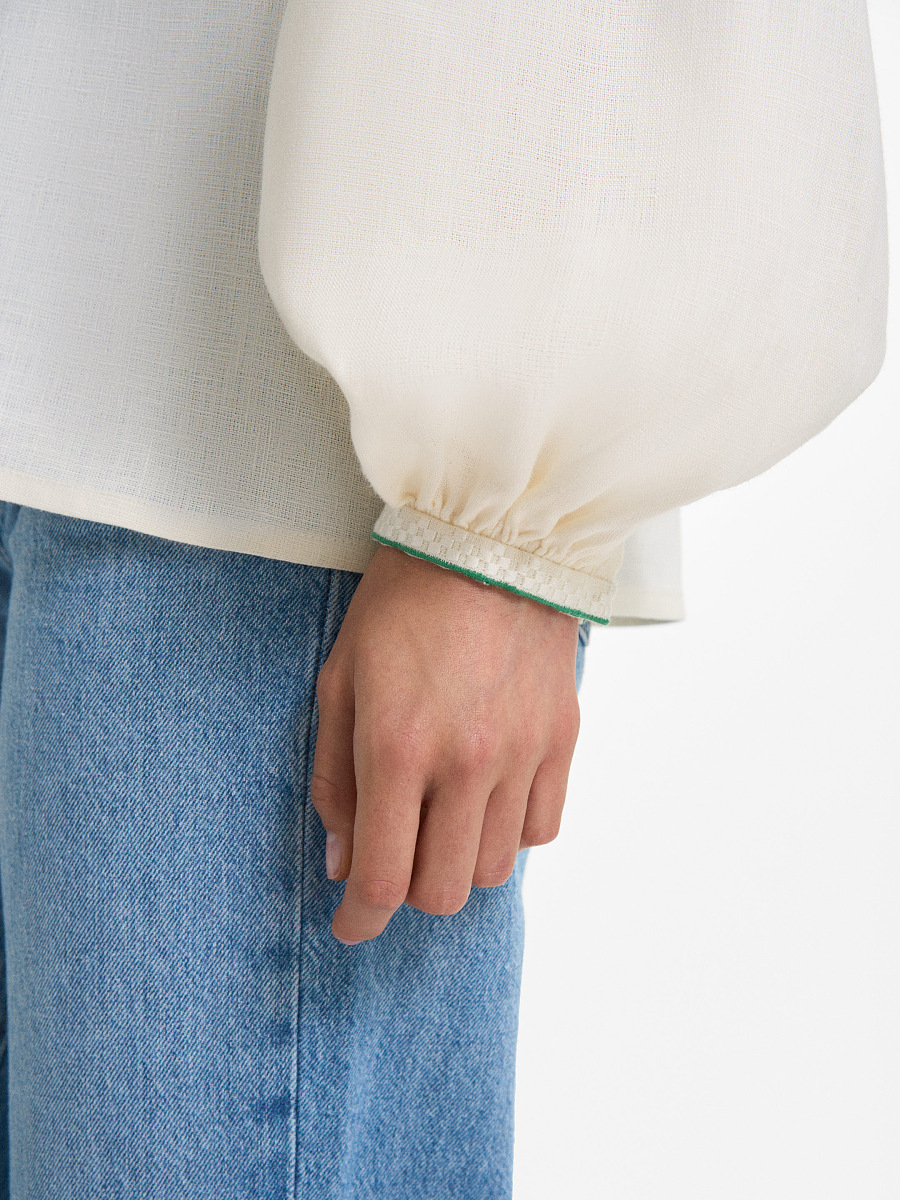 “Syzyk” shirt in Ivory [0]