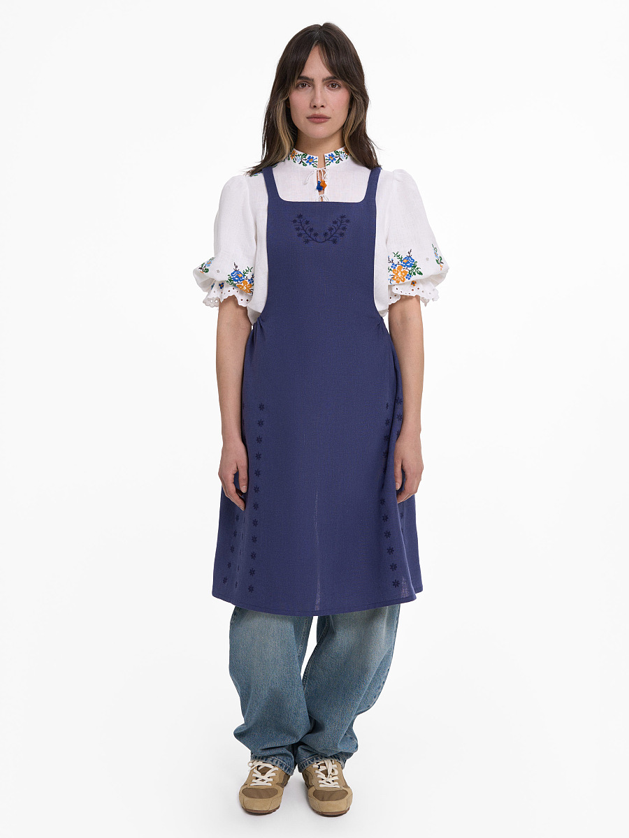 “Tsorka” apron in Navy blue [0]