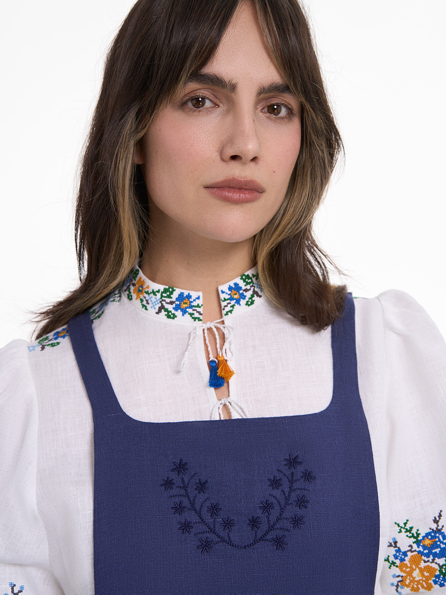 “Tsorka” apron in Navy blue [0]