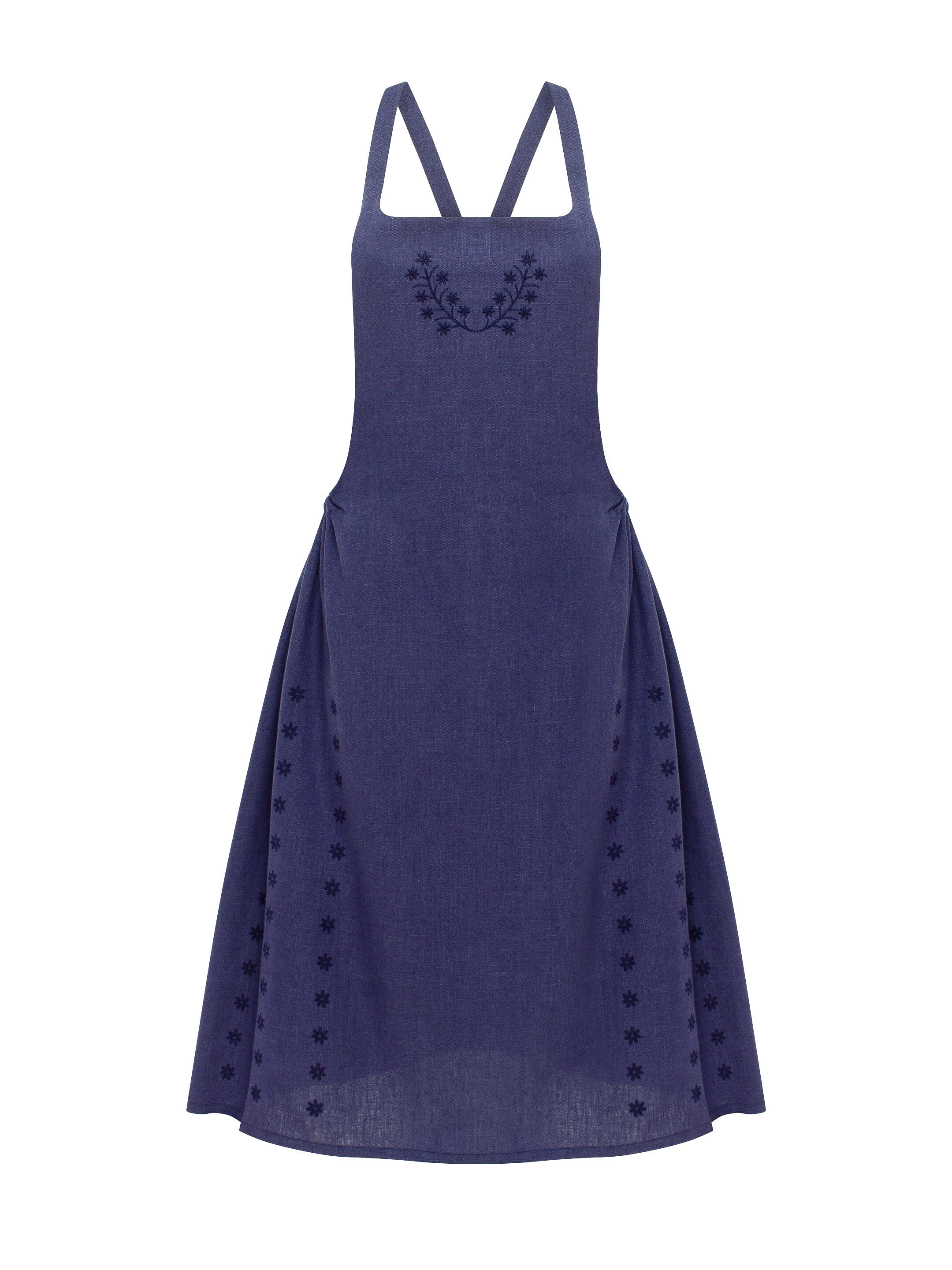 “Tsorka” apron in Navy blue fitting