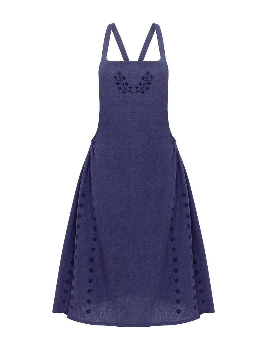 “Tsorka” apron in Navy blue [0]