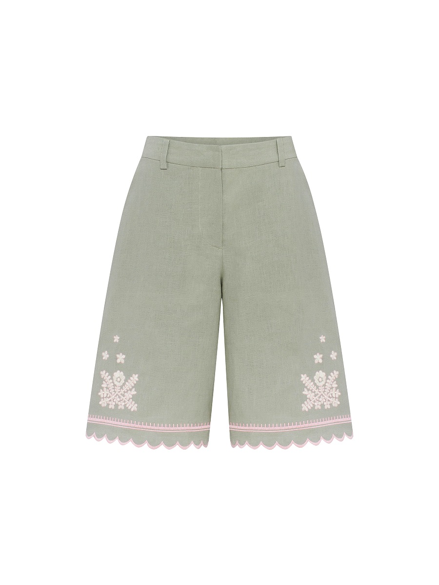 “Tala” Light Green Shorts [0]