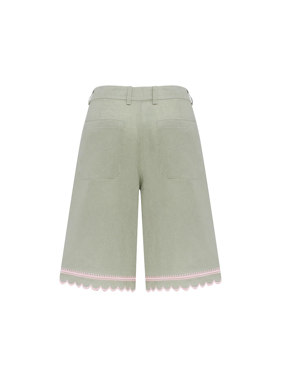 “Tala” Light Green Shorts [0]