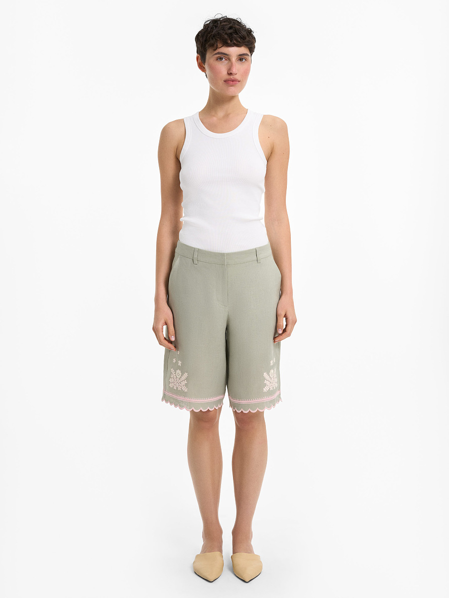 “Tala” Light Green Shorts [0]