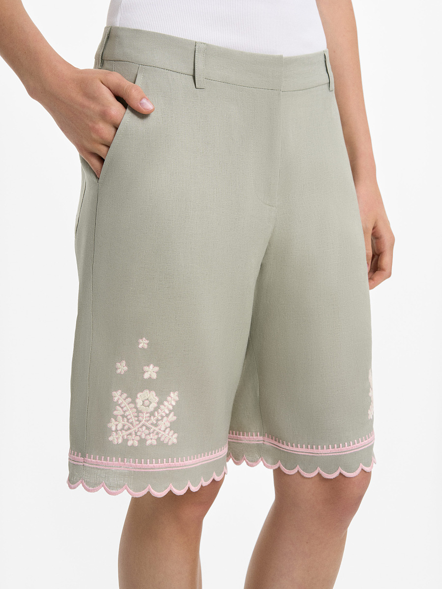 “Tala” Light Green Shorts [0]