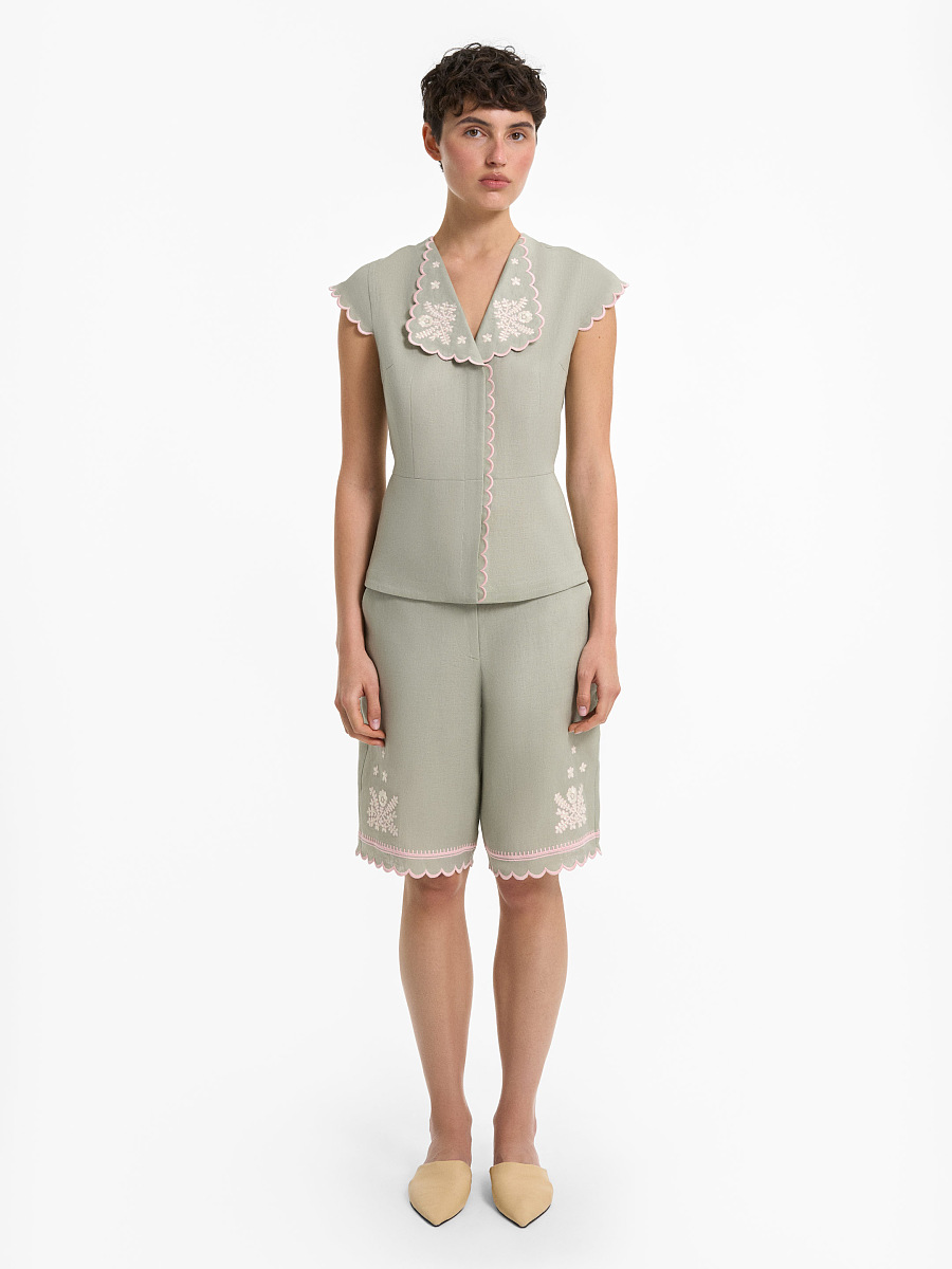 “Tala” Light Green Shorts [0]