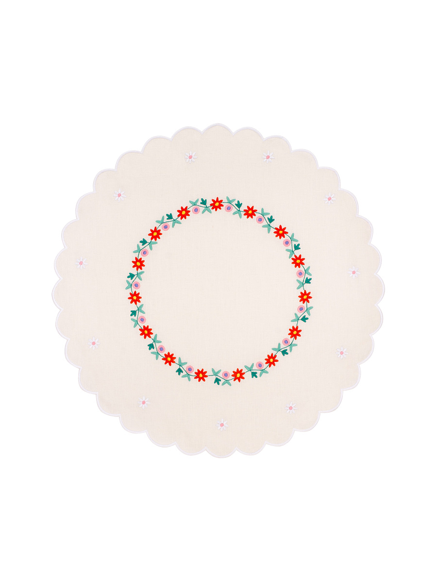 "Kvitneva" round DIY embroidery napkin [0]