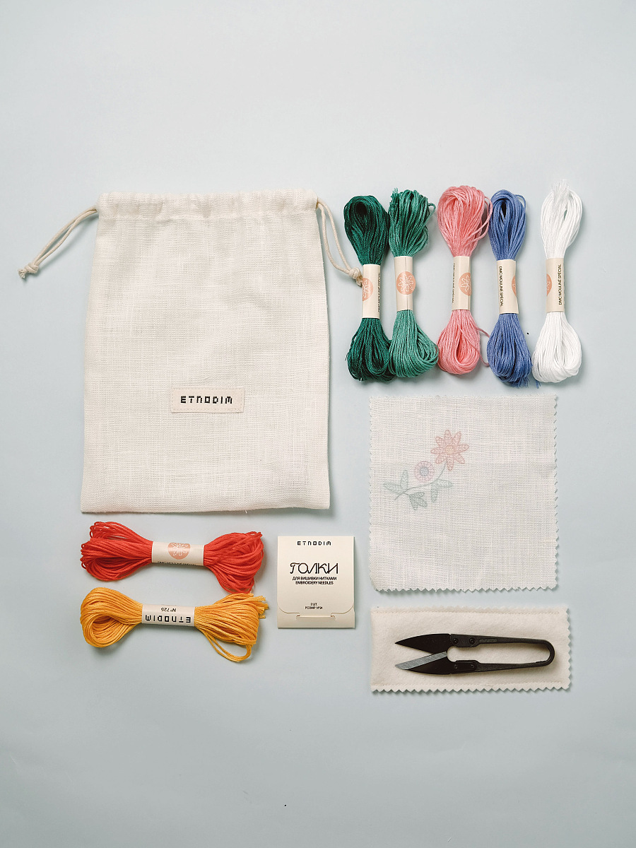 "Kvitneva" round DIY embroidery napkin [0]