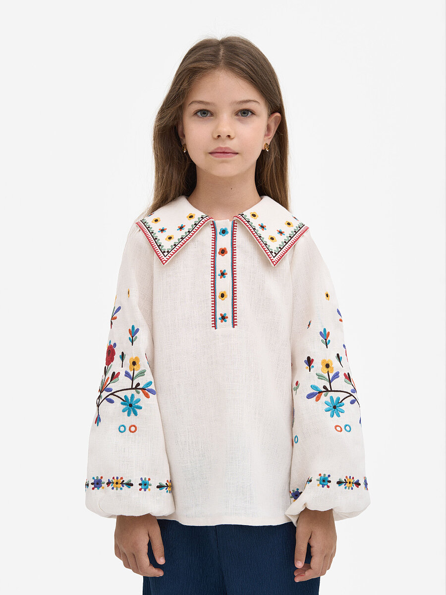 “Yasochka” milk-colored shirt for girls [0]