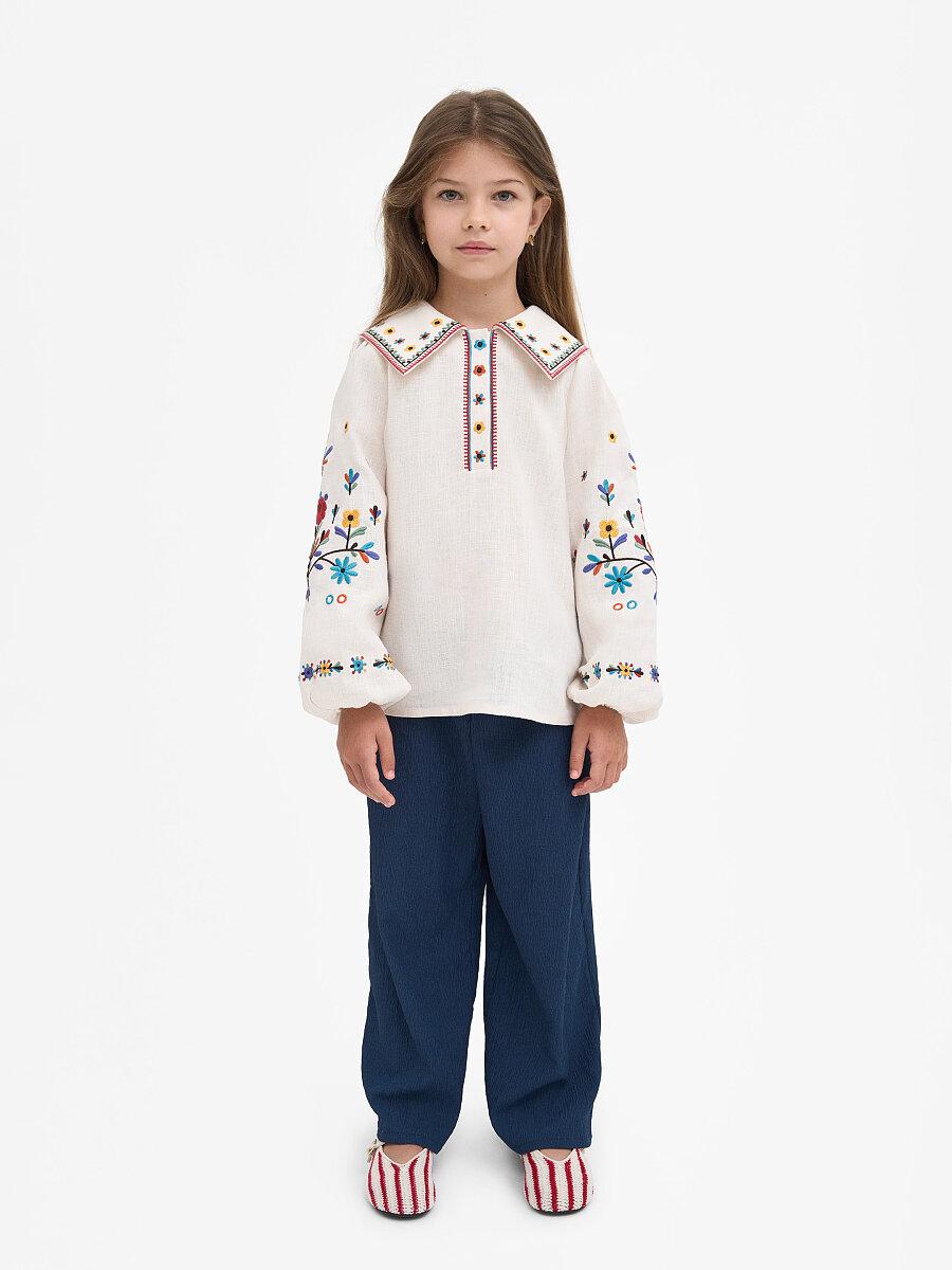 “Yasochka” milk-colored shirt for girls [0]
