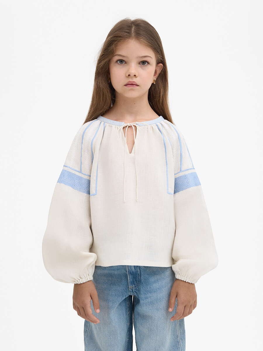 “Mizyn” milk-colored shirt for girls [0]