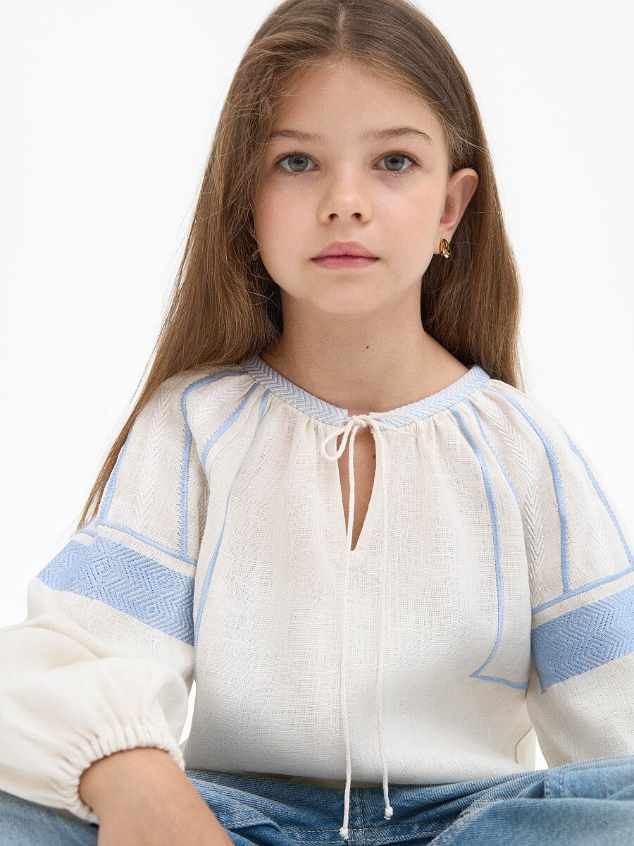 “Mizyn” milk-colored shirt for girls [0]