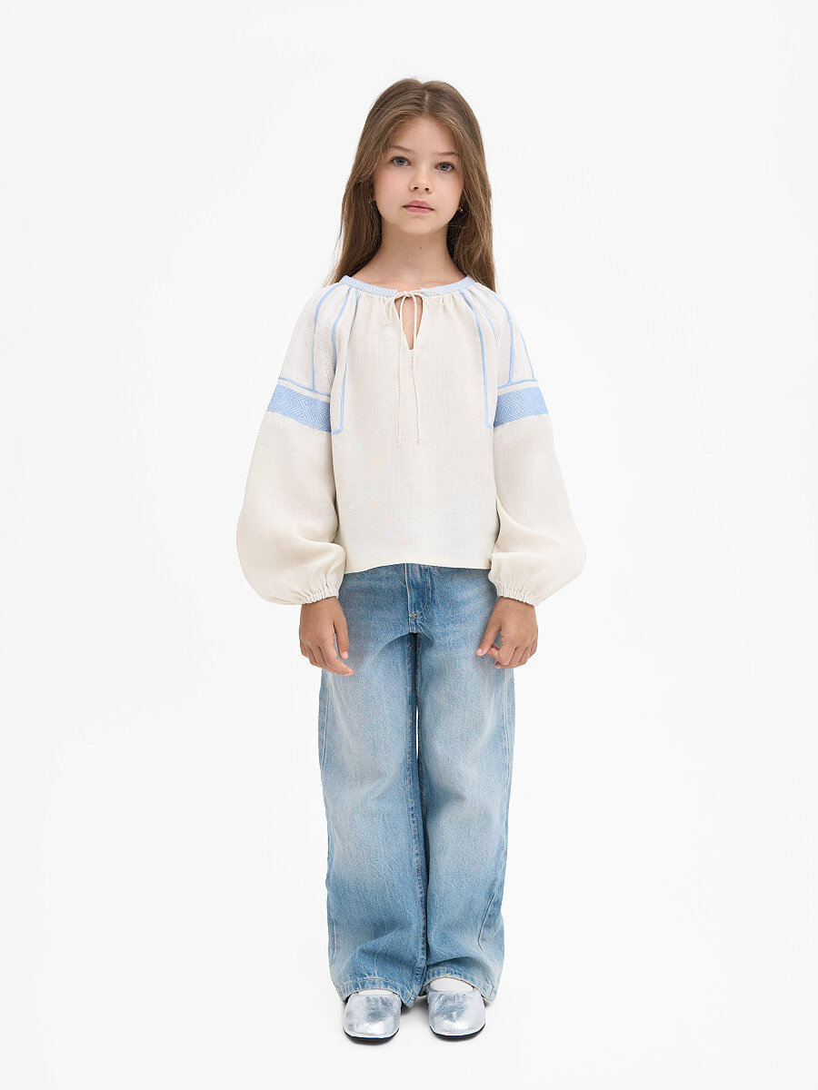 “Mizyn” milk-colored shirt for girls [0]