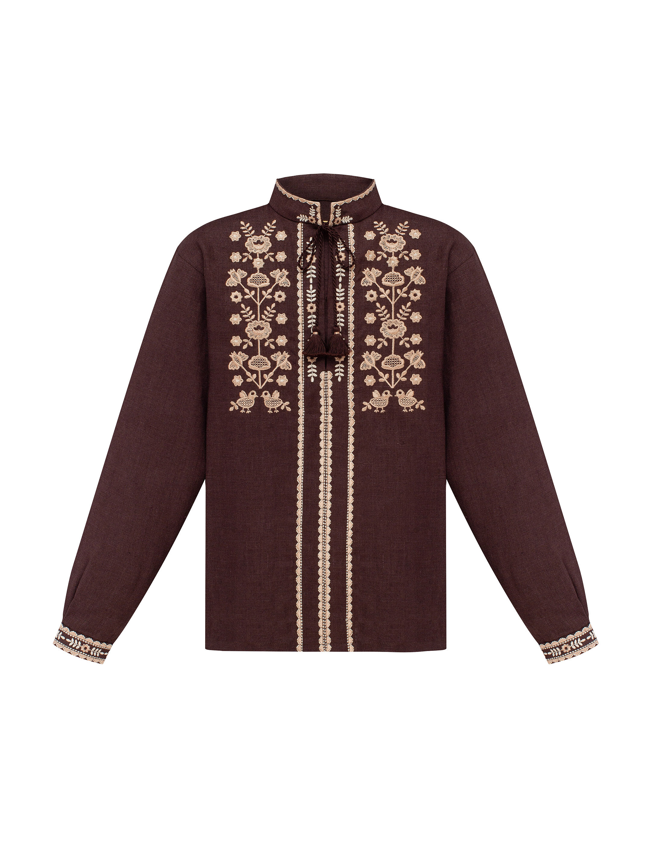“Zozulia” brown shirt for boys sizes