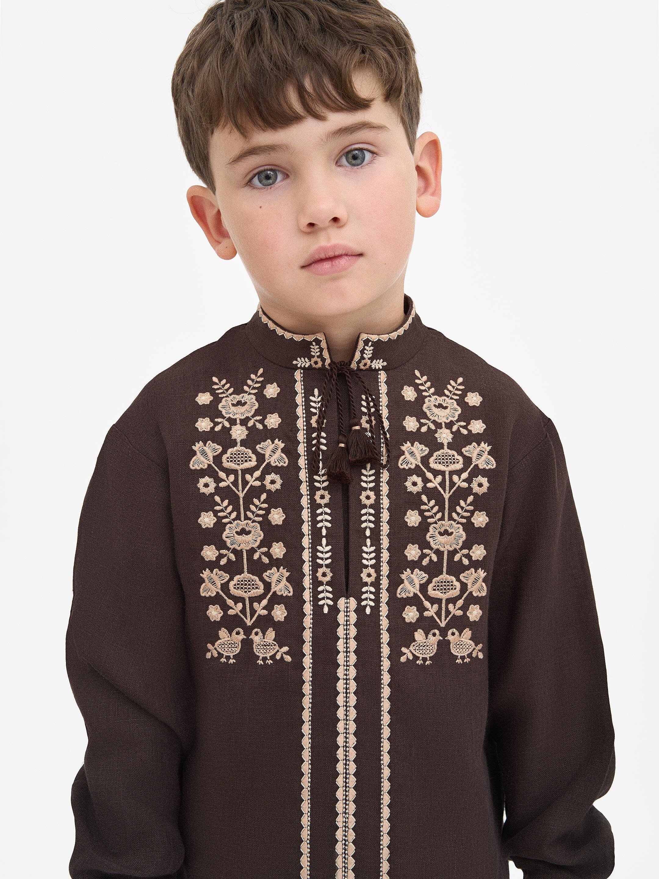 “Zozulia” brown shirt for boys ціна