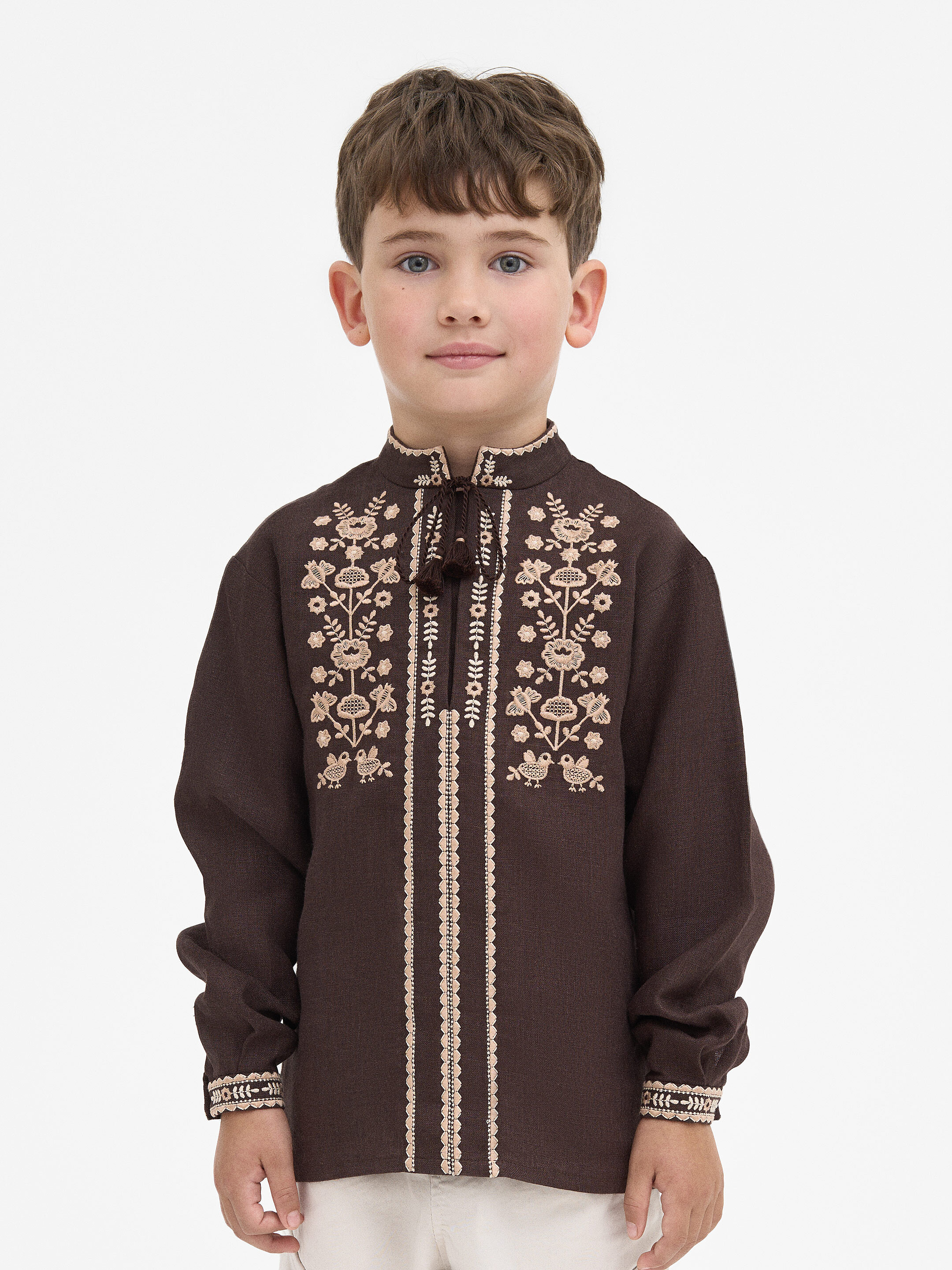 “Zozulia” brown shirt for boys Buy