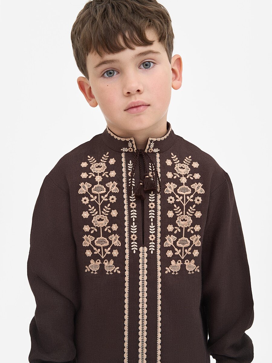 “Zozulia” brown shirt for boys [0]