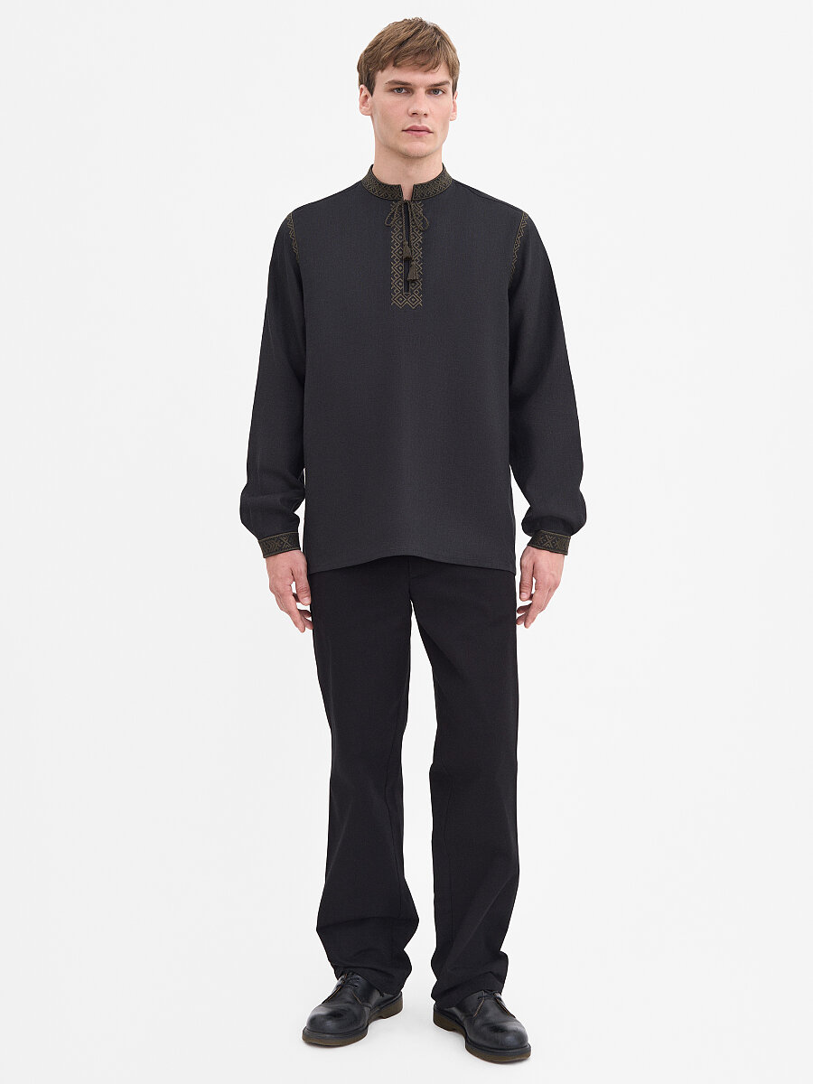 “Eney” men’s shirt in black [0]