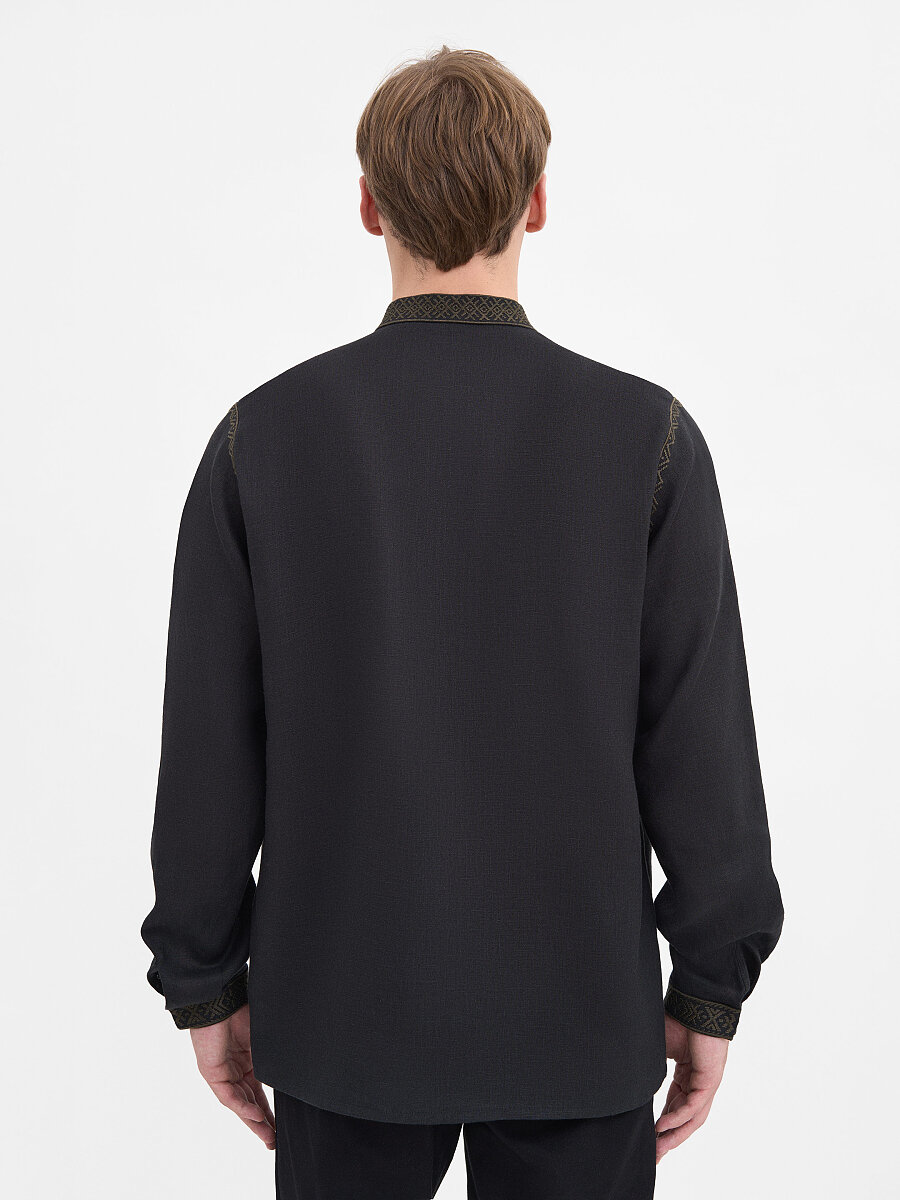 “Eney” men’s shirt in black [0]