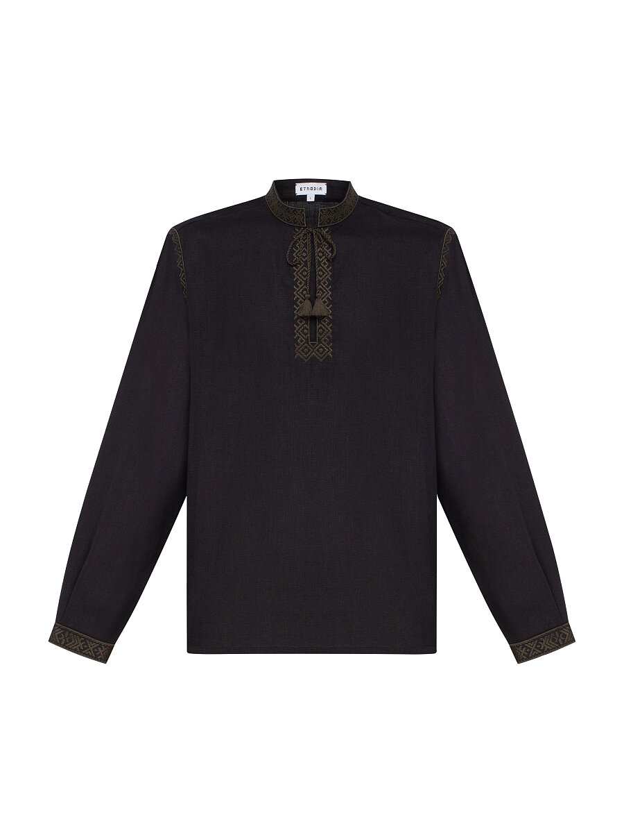 “Eney” men’s shirt in black [0]