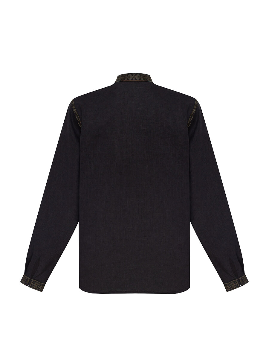 “Eney” men’s shirt in black [0]