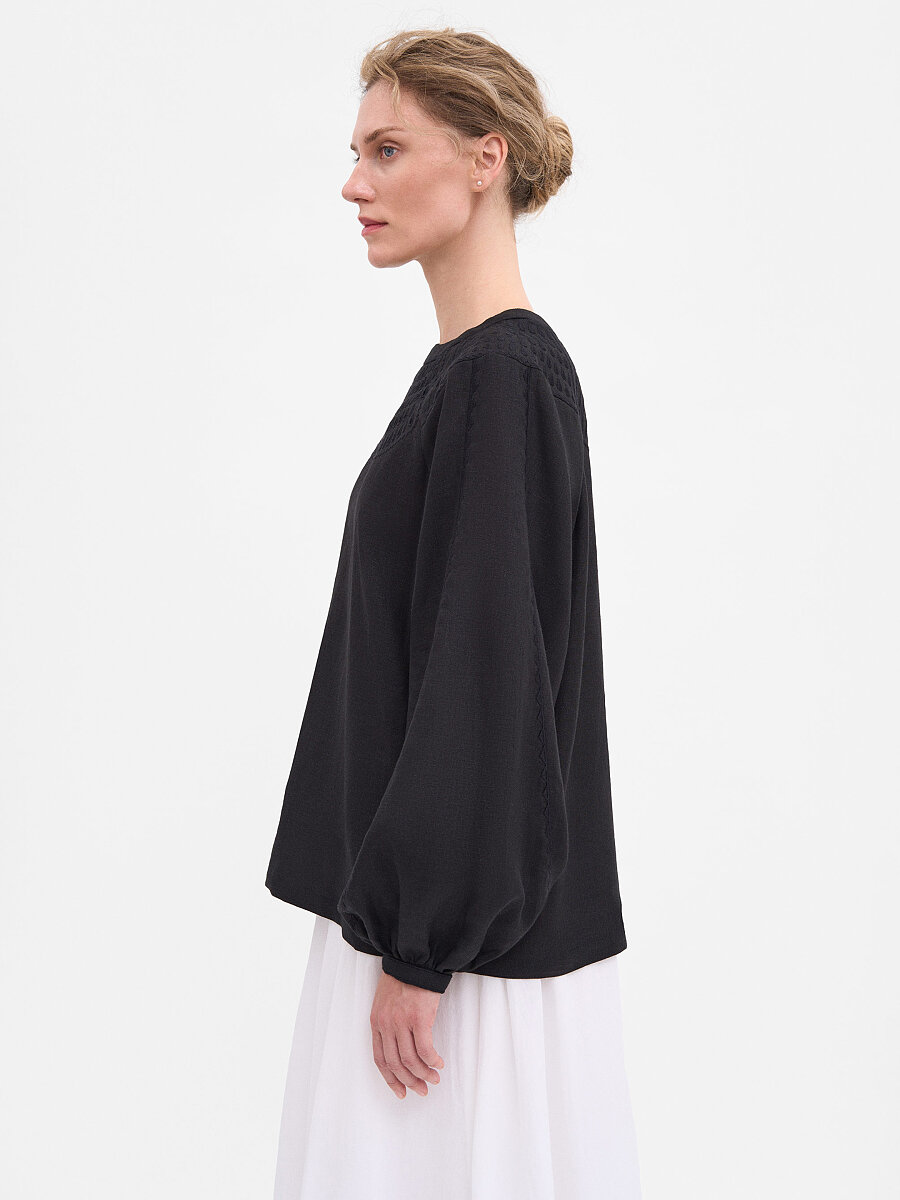 Black Linen "Oserdya" Shirt [0]