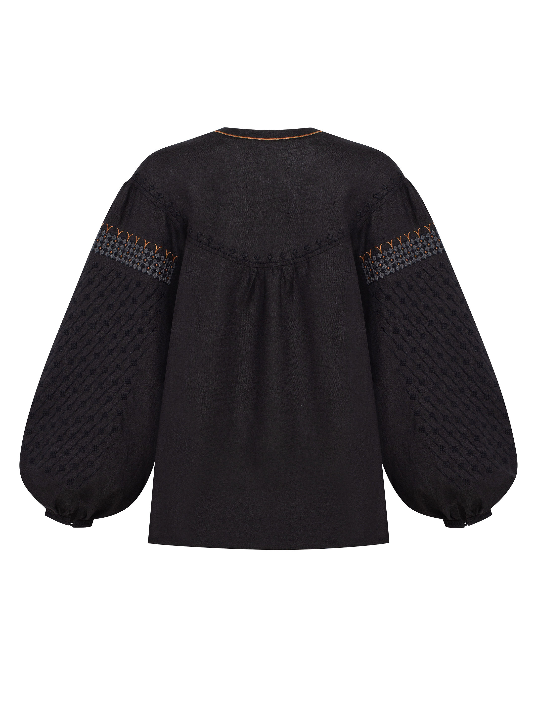 Women's Black Linen "Zemlya" Shirt sizes