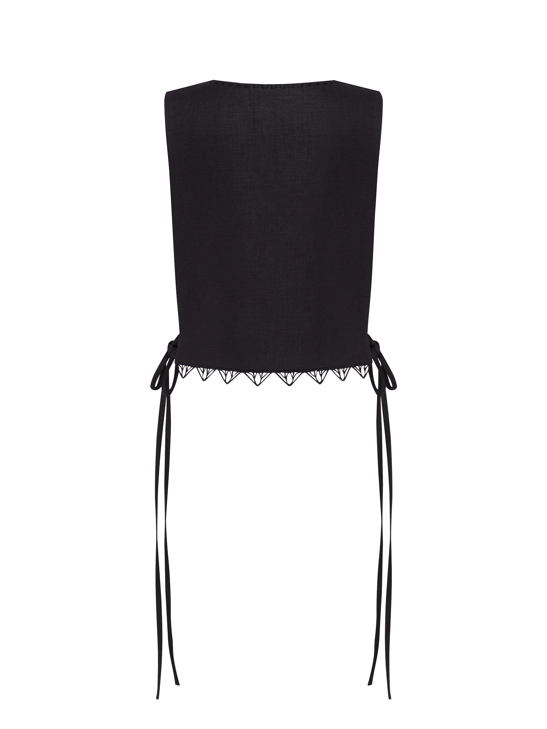 Black Linen "Dennytsia" Vest buy