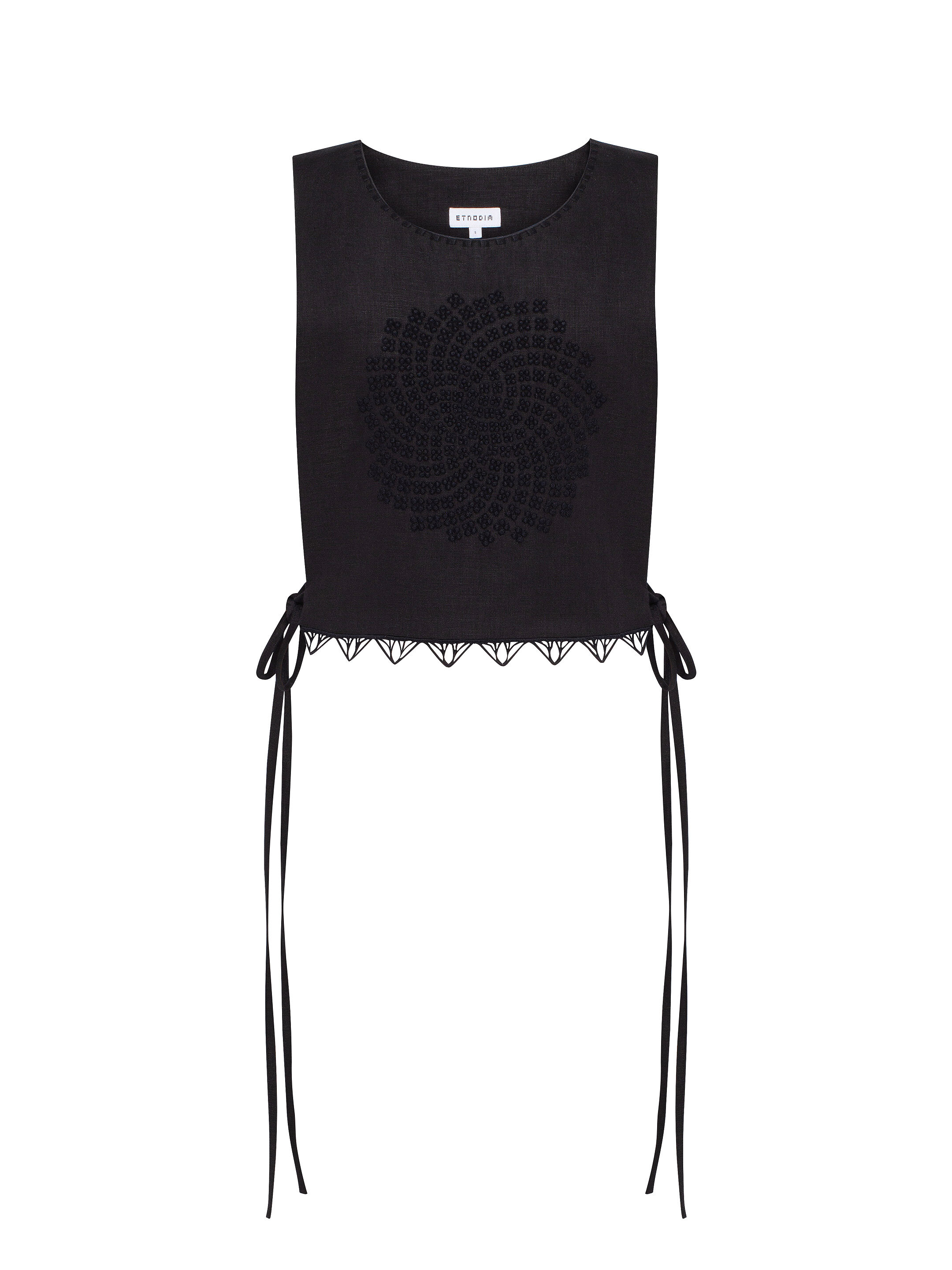 Black Linen "Dennytsia" Vest sizes