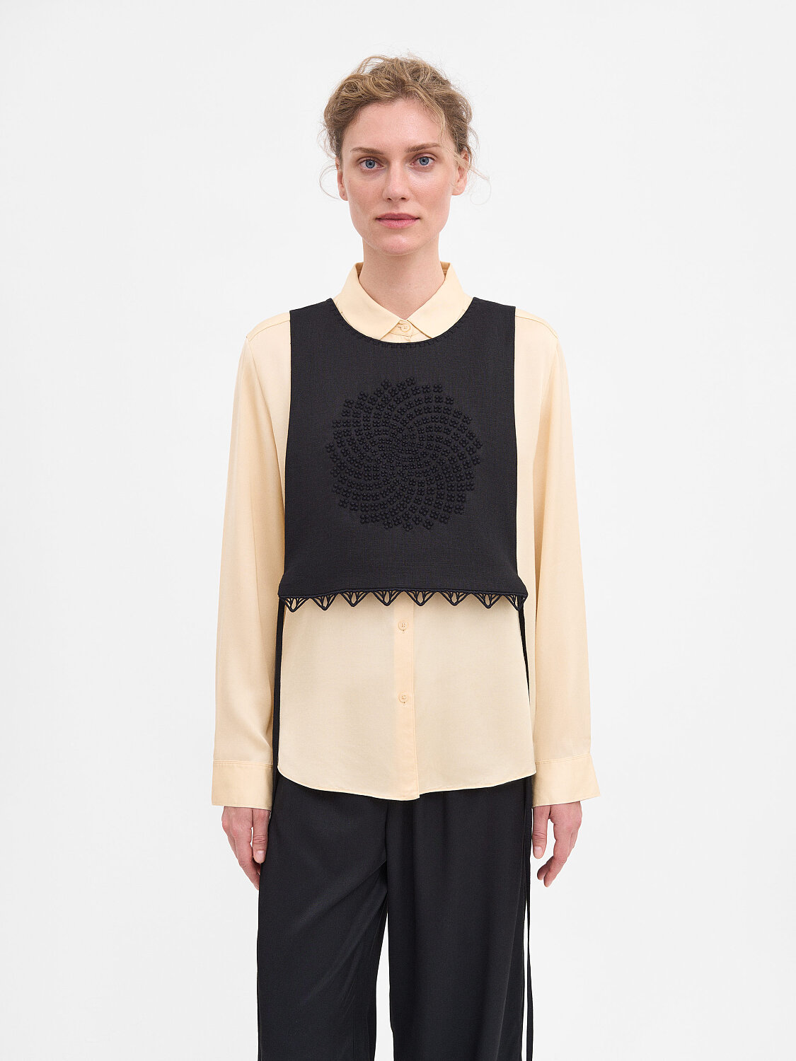 Black Linen "Dennytsia" Vest