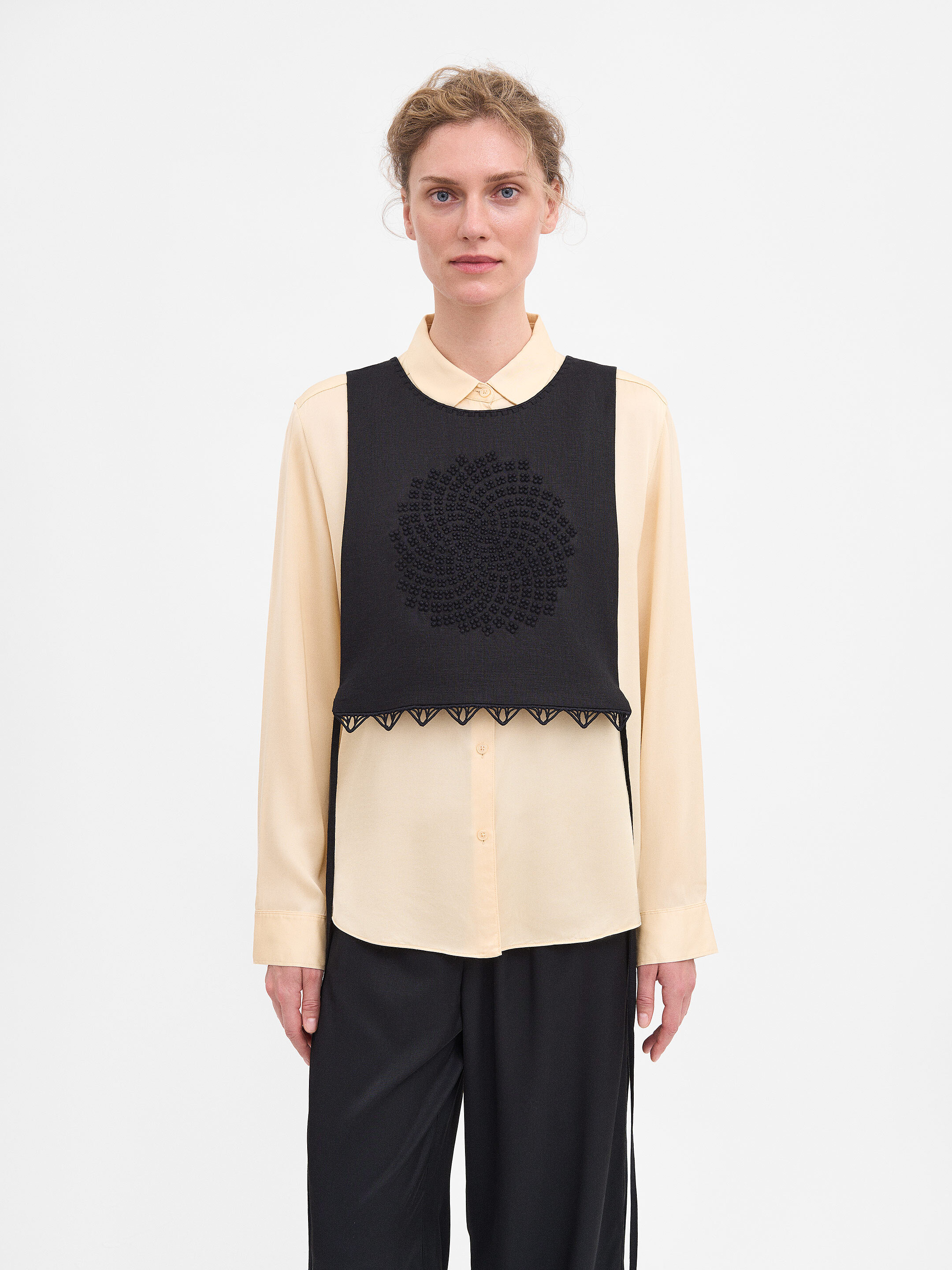Black Linen "Dennytsia" Vest Buy