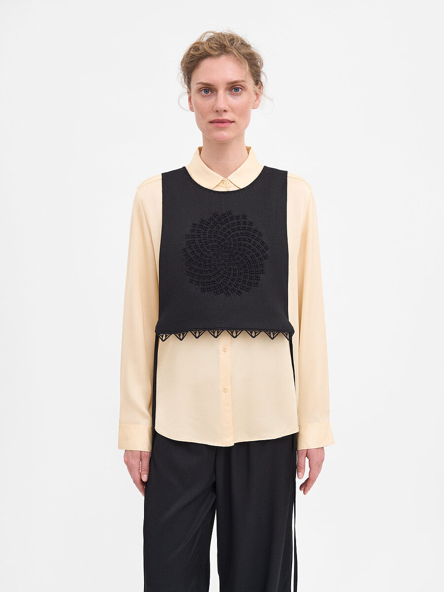 Black Linen "Dennytsia" Vest [0]