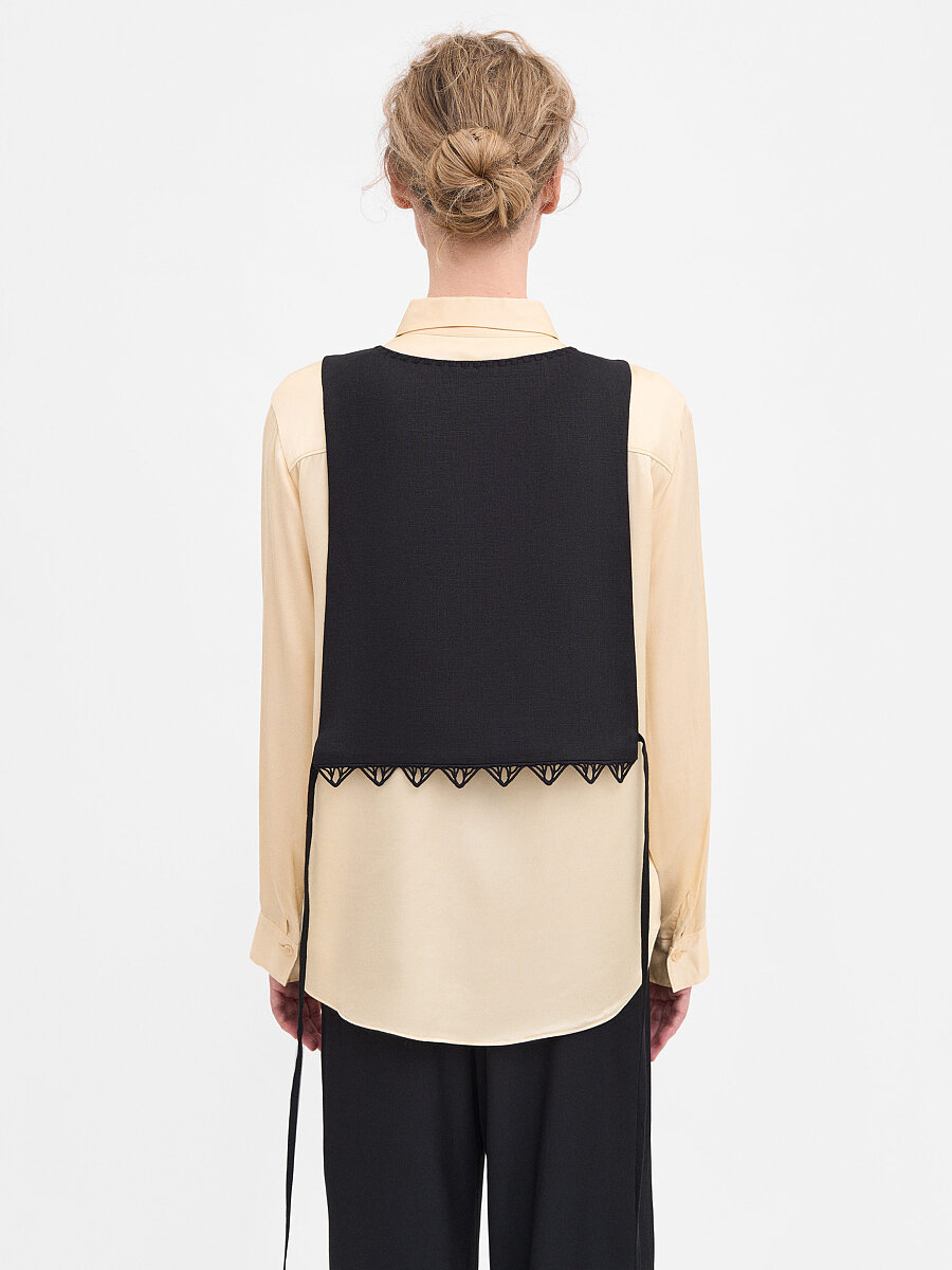 Black Linen "Dennytsia" Vest [0]