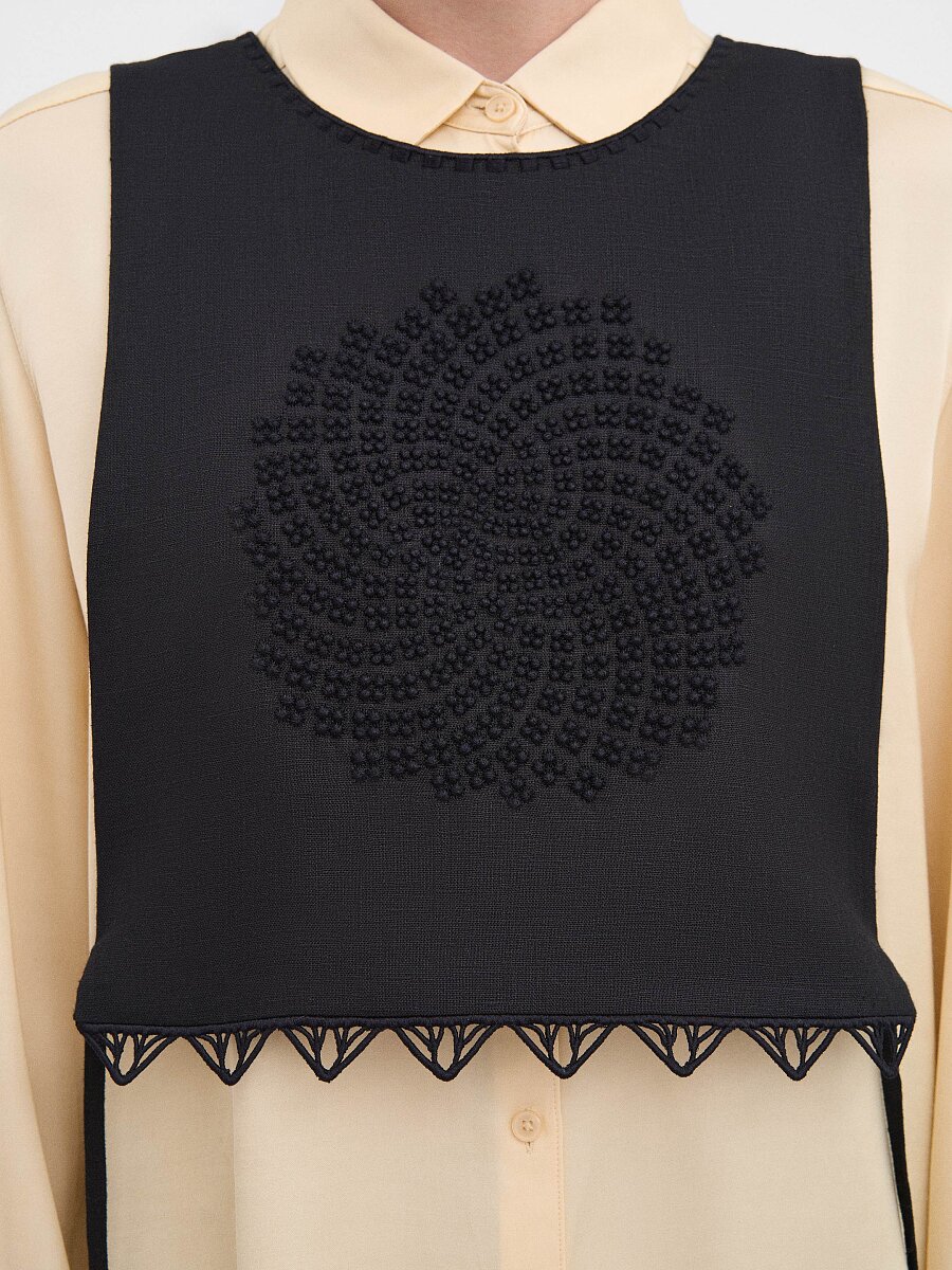 Black Linen "Dennytsia" Vest [0]