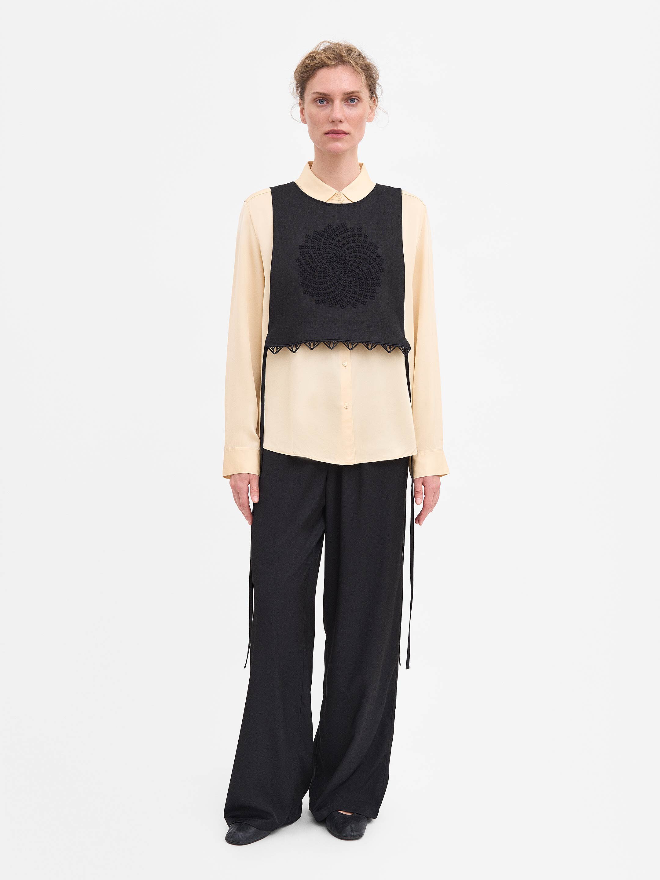 Black Linen "Dennytsia" Vest cheap