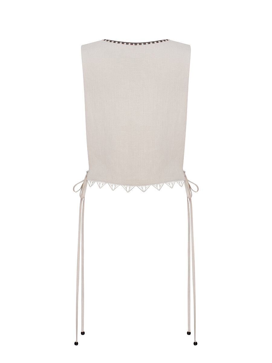 Off-White Linen "Dennytsia" Vest [0]