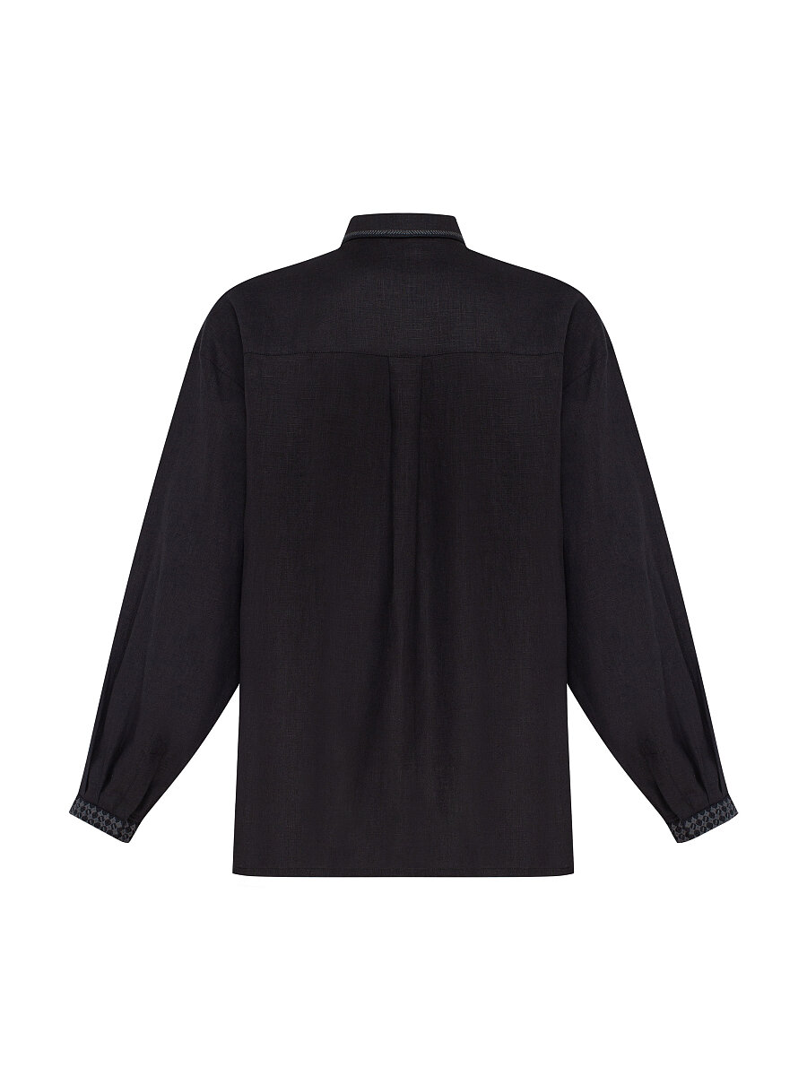 Men's Black Linen "Serpen" Shirt [0]